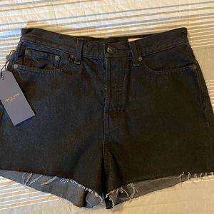 Rag & Bone black denim high rise shorts size 8/29